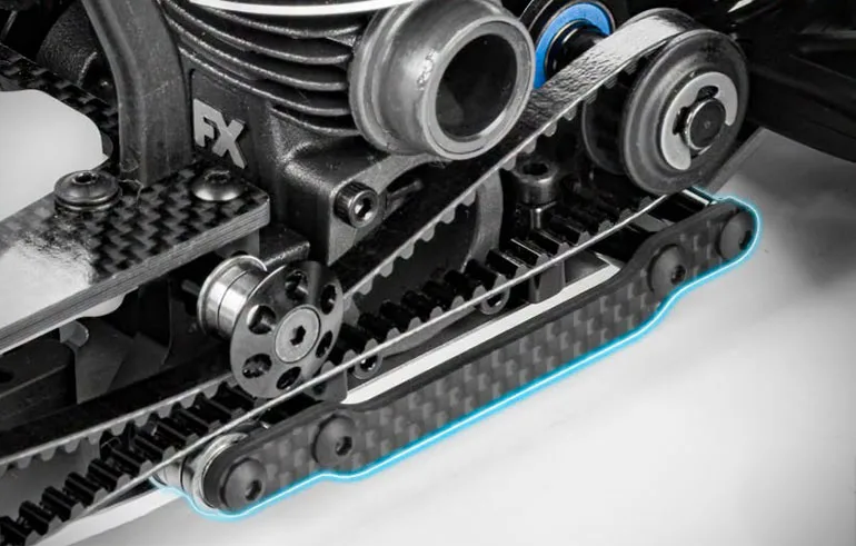 Xray NT1 Carbon Rear Chassis Side Brace Set, più controllo del flex posteriore